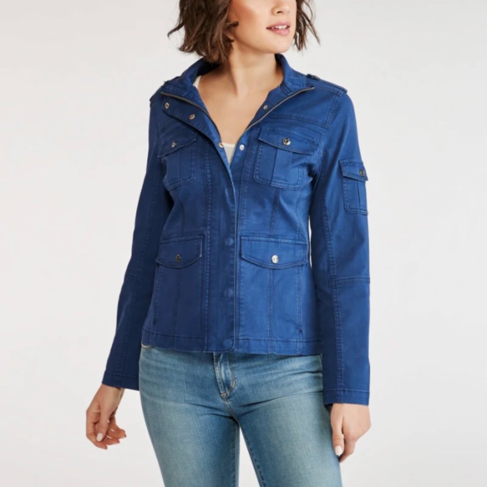 NWT Kensie Blue Utility Jacket